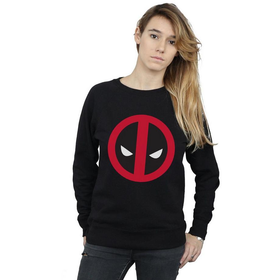 MARVEL Deadpool Logo Felpa Girocollo  