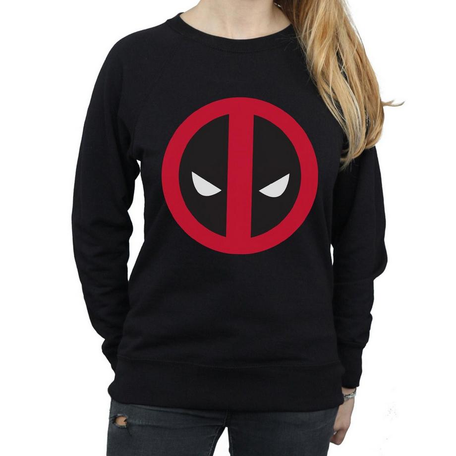MARVEL Deadpool Logo Felpa Girocollo  