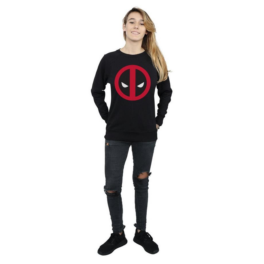 MARVEL Deadpool Logo Felpa Girocollo  