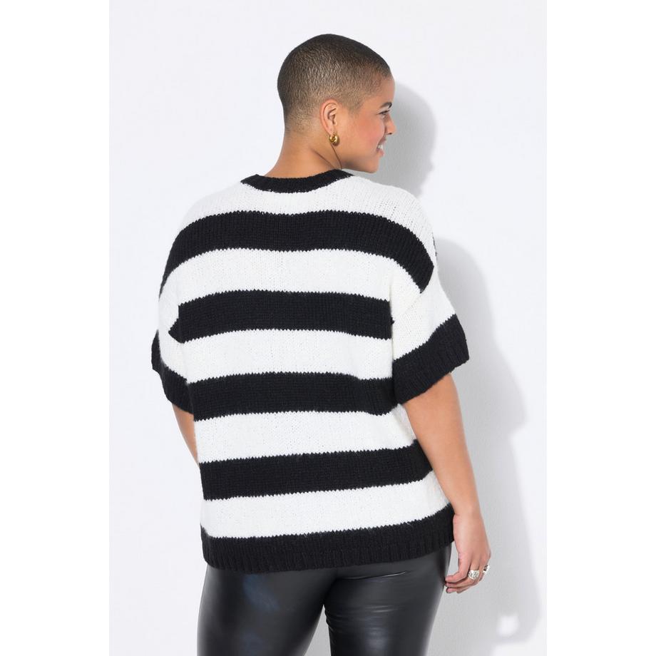 Studio Untold Pull oversize rayé à manches courtes  