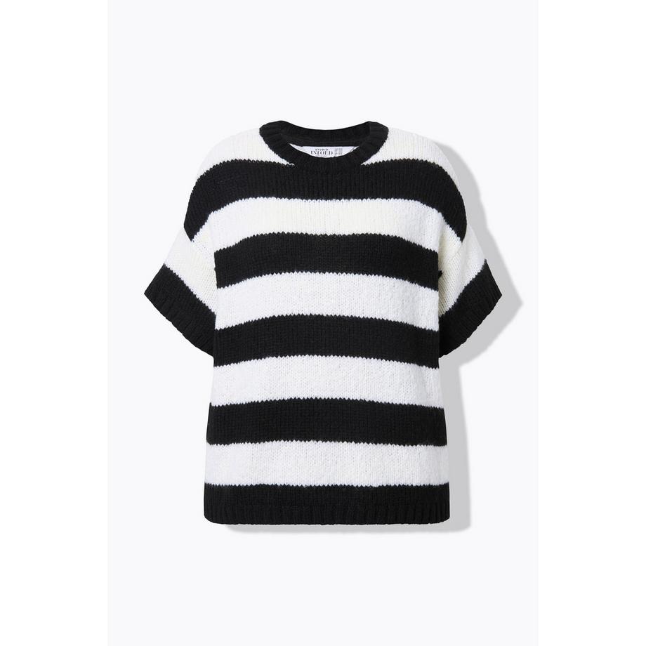 Studio Untold Pull oversize rayé à manches courtes  