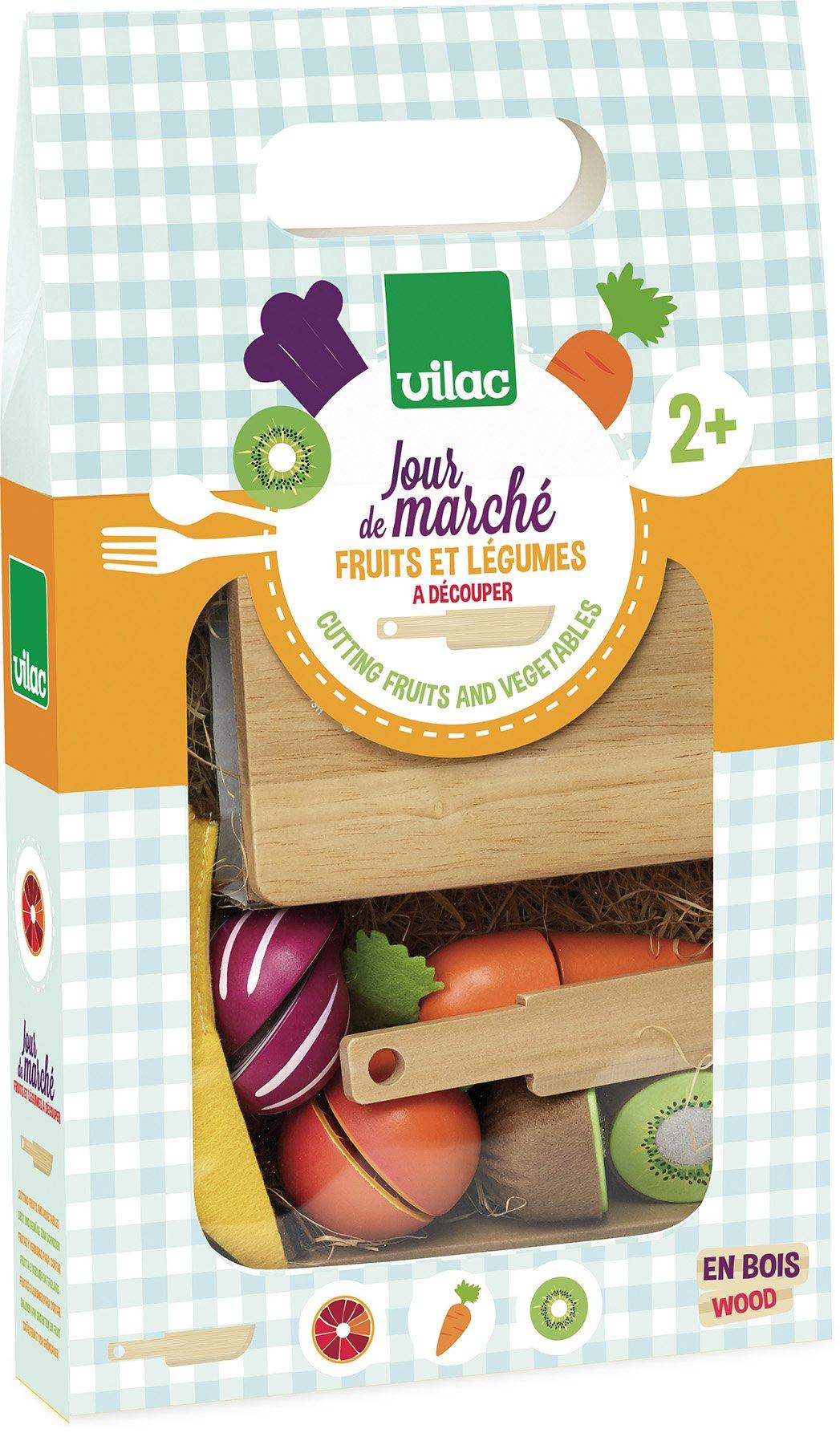 Vilac  JOUR DE MARCHÉ / Fruits et légumes à découper, Imitation, Vilac 