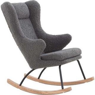 mutoni Rocking chair teddy fourrure gris  