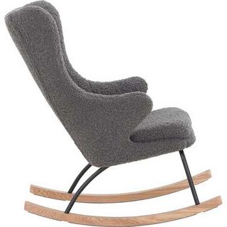 mutoni Rocking chair teddy fourrure gris  