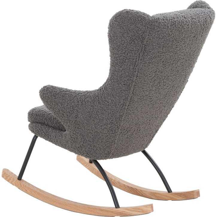 mutoni Fauteuil à bascule en peluche gris  