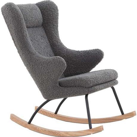 mutoni Fauteuil à bascule en peluche gris  