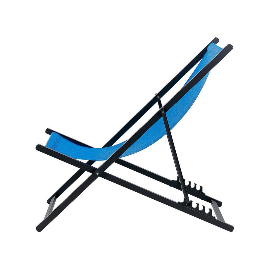 Beliani Klappbarer Liegestuhl aus Aluminium Klassisch LOCRI II  
