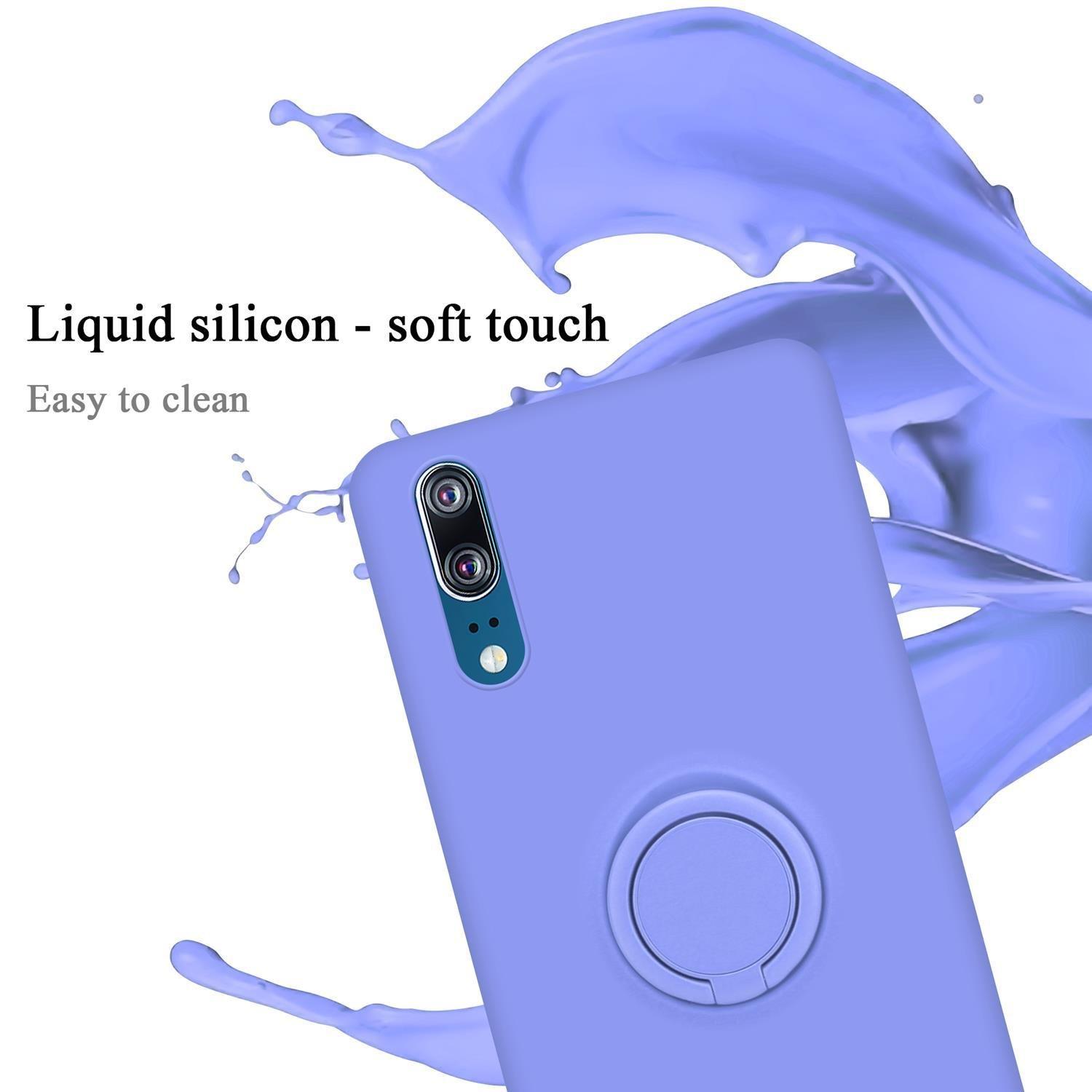 Cadorabo  Housse compatible avec Huawei P20 - Coque de protection en silicone TPU flexible avec anneau 