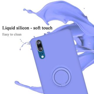 Cadorabo  Housse compatible avec Huawei P20 - Coque de protection en silicone TPU flexible avec anneau 