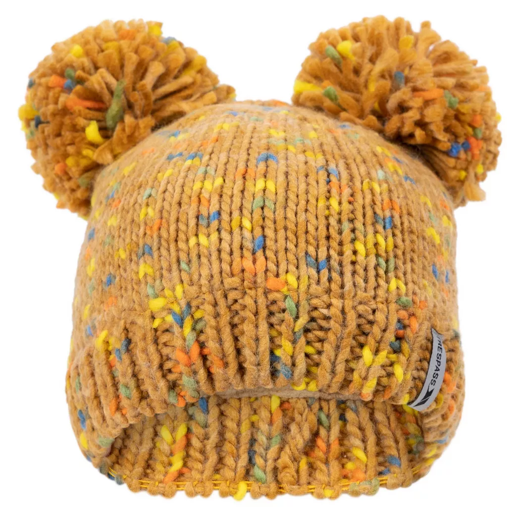 Trespass - Ted Berretto Pom Pom, Ted Berretto Lavorato a Maglia, 134/140, Miele