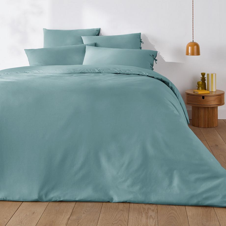 La Redoute Intérieurs Taie d'oreiller unie à nouettes en coton  