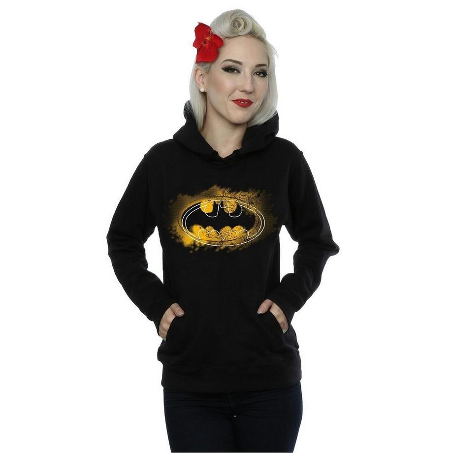 DC COMICS Batman Distressed Logo Kapuzenpullover  
