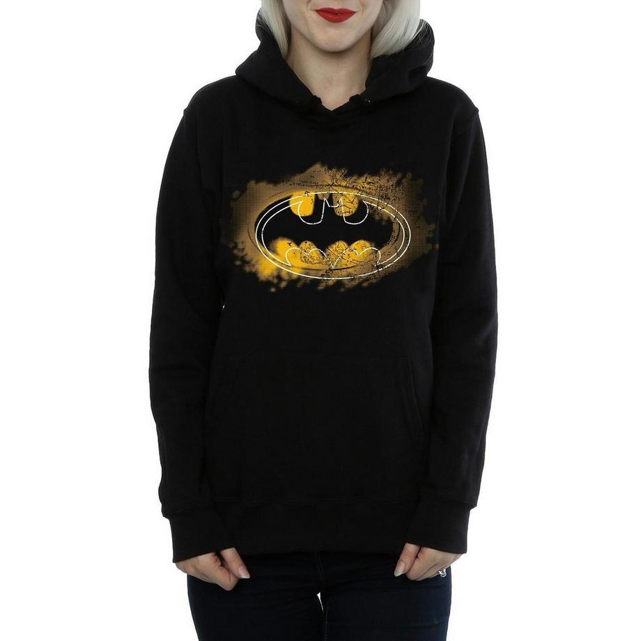 DC COMICS Batman Distressed Logo Kapuzenpullover  