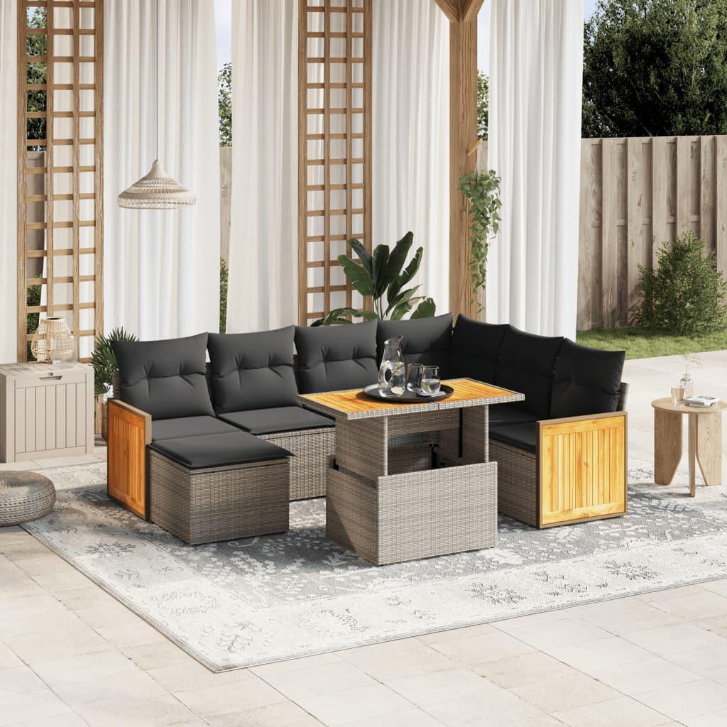 VidaXL set divano da giardino Polirattan  