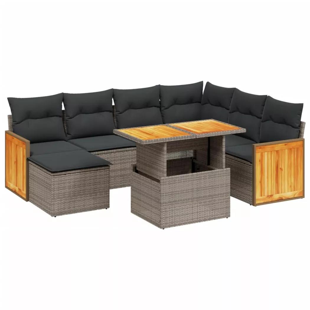 VidaXL - Garten sofagarnitur poly-rattan, One Size, Grau