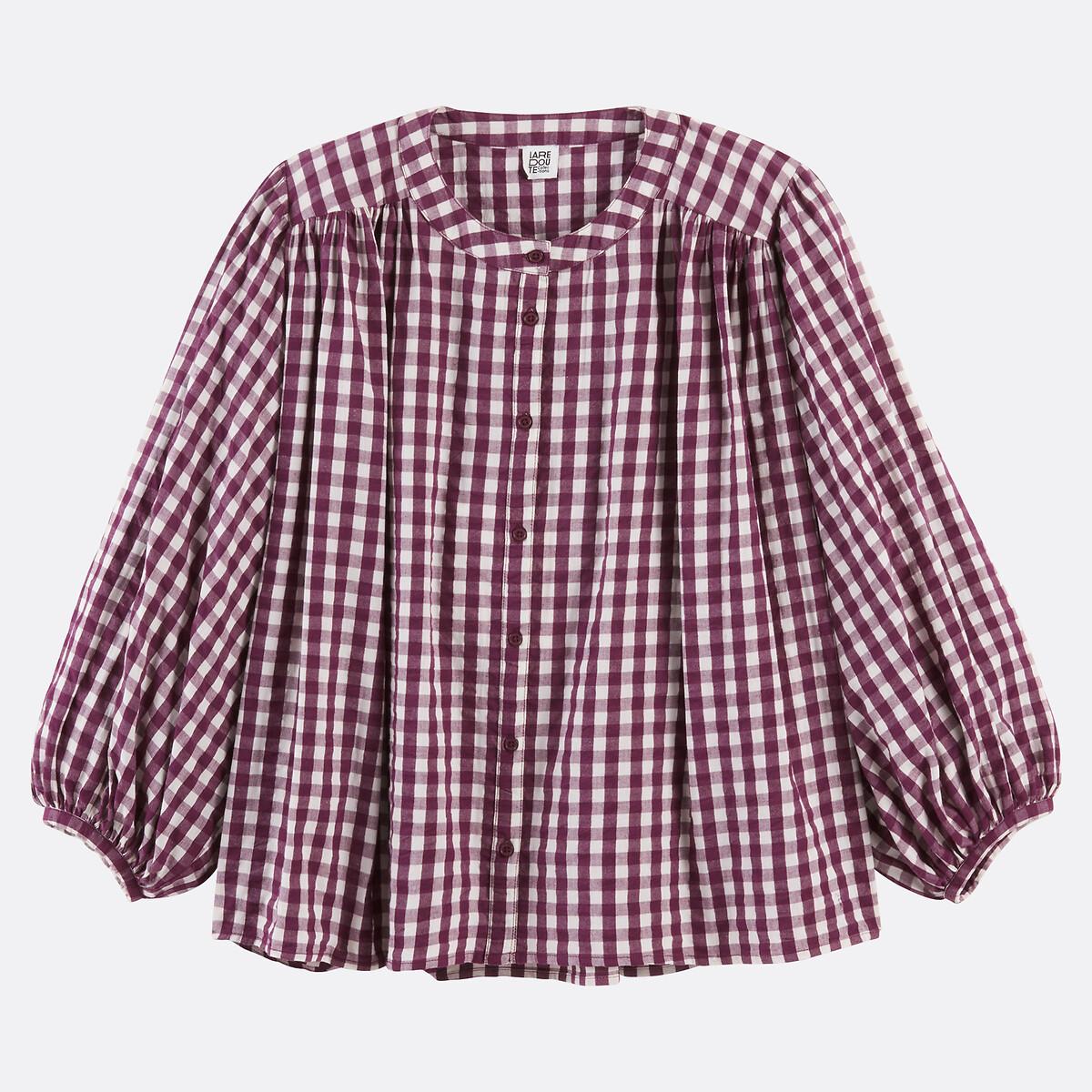 La Redoute Collections Camicia a Quadri Collo Coreana  
