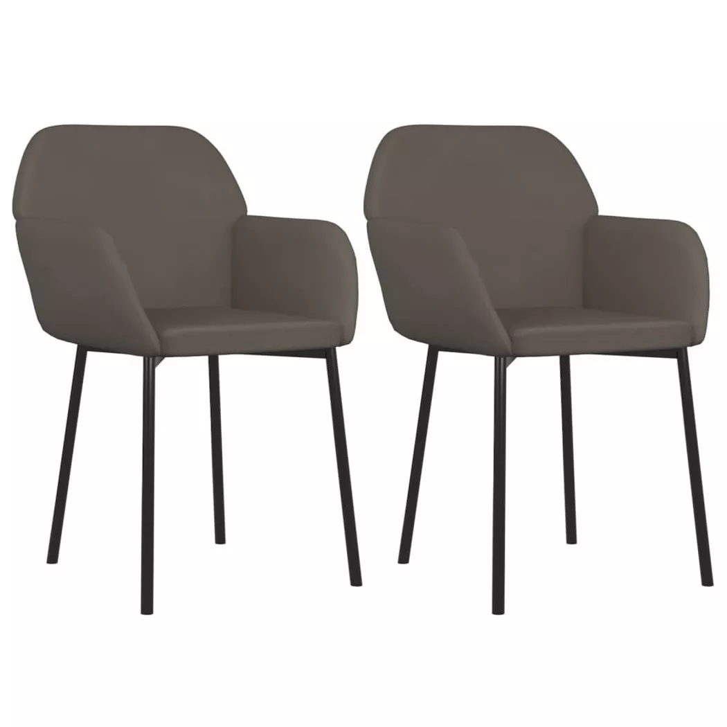 VidaXL - Esszimmerstuhl samt, One Size, Grau