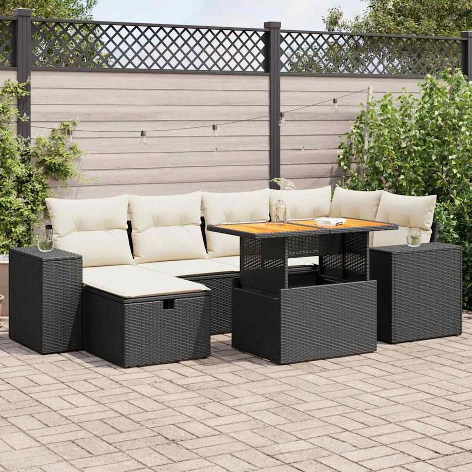 VidaXL set divano da giardino Polirattan  