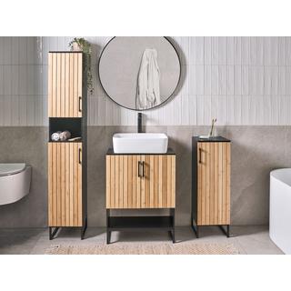 Beliani Mobile lavabo en Legno di bambù Moderno MISCANTI  