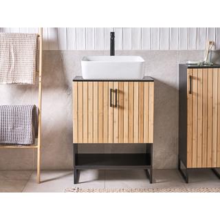 Beliani Mobile lavabo en Legno di bambù Moderno MISCANTI  