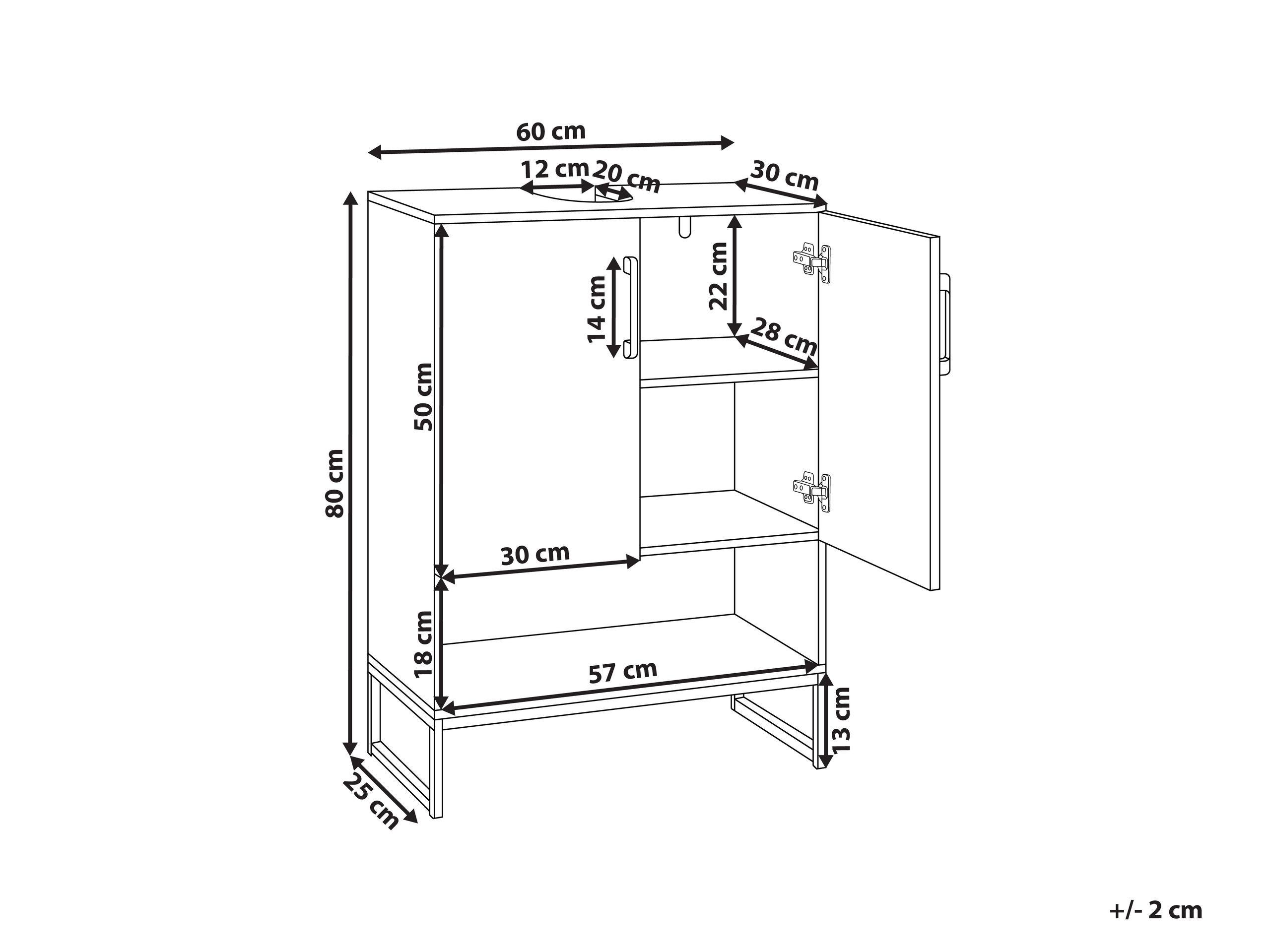 Beliani Mobile lavabo en Legno di bambù Moderno MISCANTI  