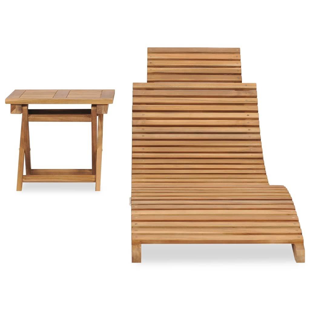 VidaXL Sonnenliege teak  