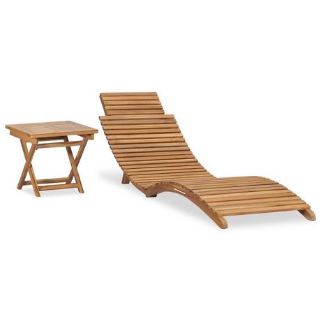 VidaXL Chaise longue teck  