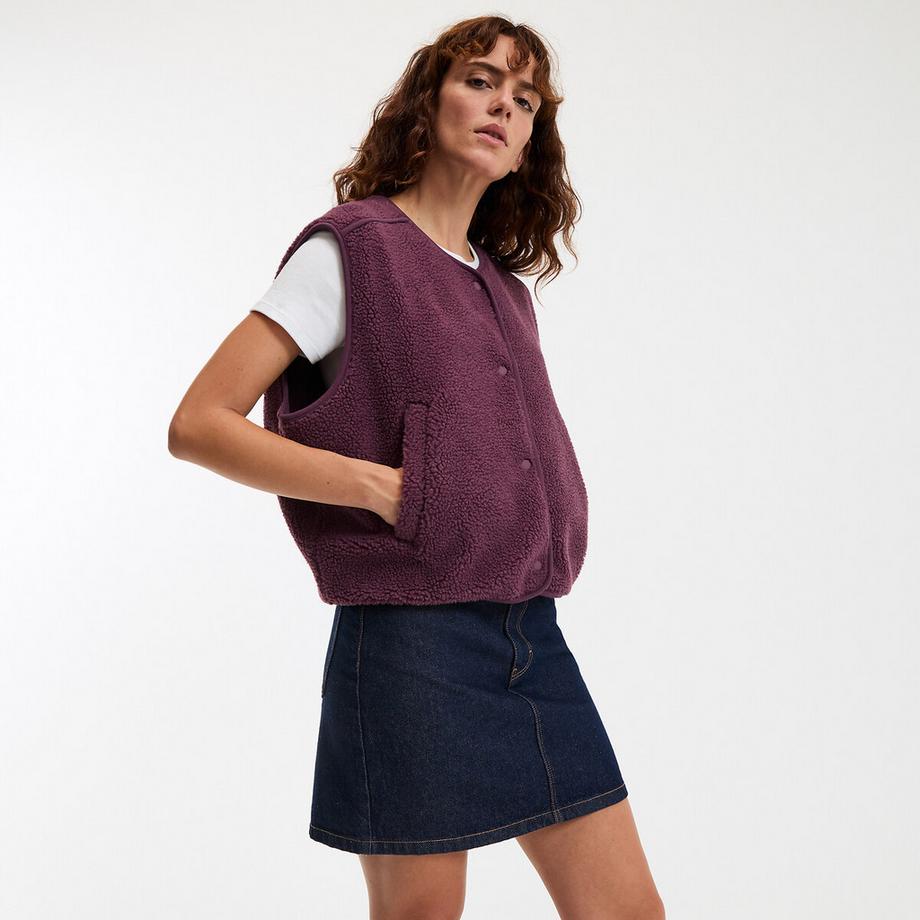 Gilet oversize en sherpa