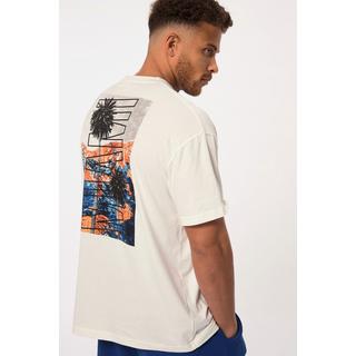 Sthuge  T-shirt STHUGE con taglio oversize, stampa sul retro e mezze maniche bianco sporco 