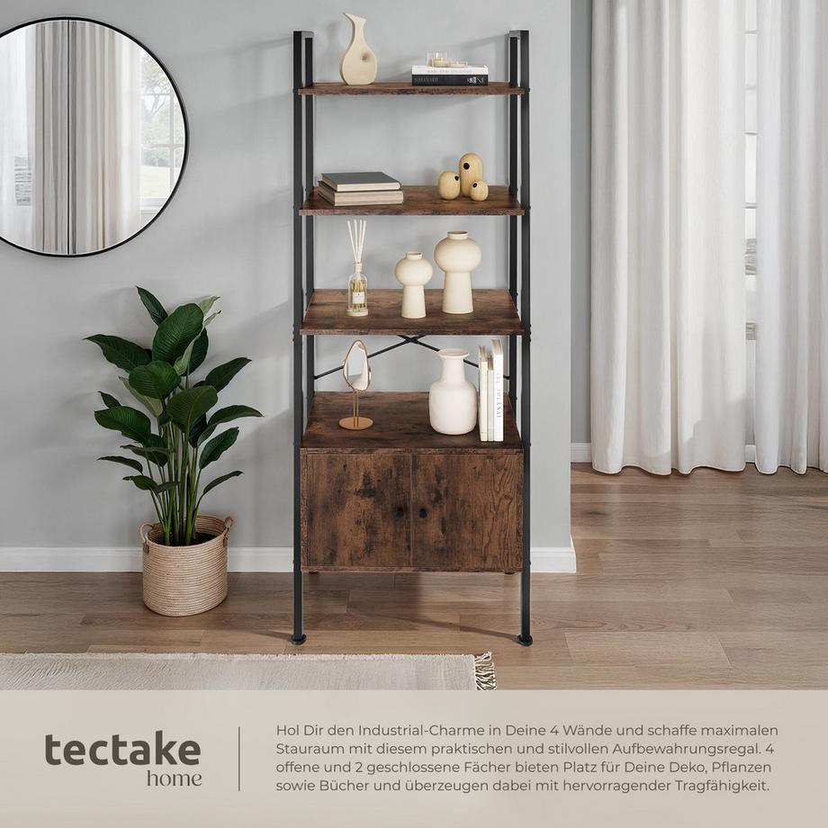 Tectake Étagère BRENTWOOD style industriel  