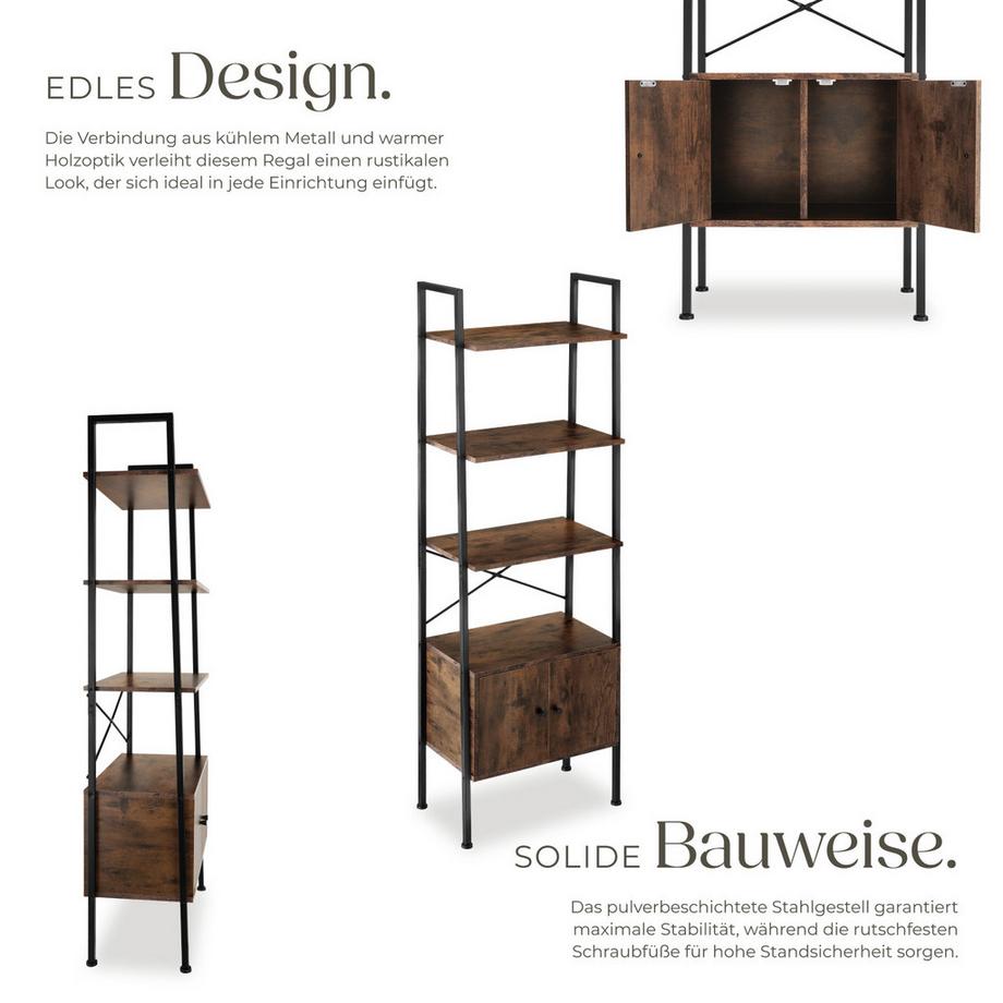 Tectake Étagère BRENTWOOD style industriel  