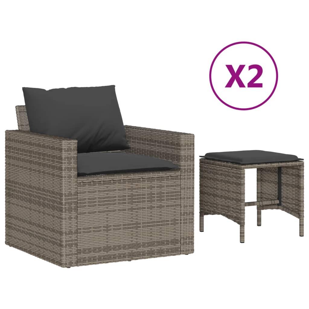 VidaXL set divano da giardino Polirattan  