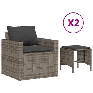 VidaXL set divano da giardino Polirattan  