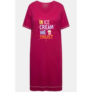 Ulla Popken Grand T-shirt imprimé col V manches courtes  