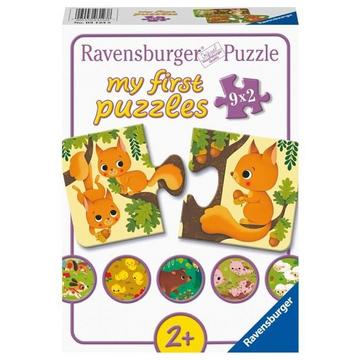Puzzle Ravensburger Tiere und ihre Kinder 9 X 2 Teile