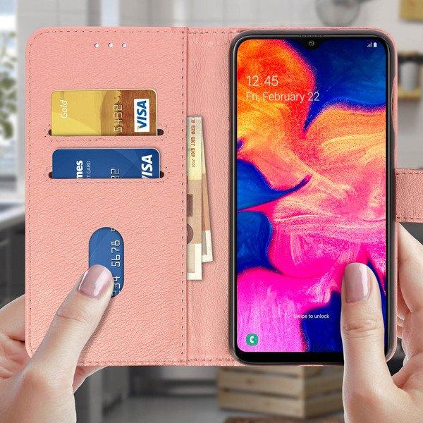 Avizar  Custodia Flip Galaxy A10 Rosa gold 