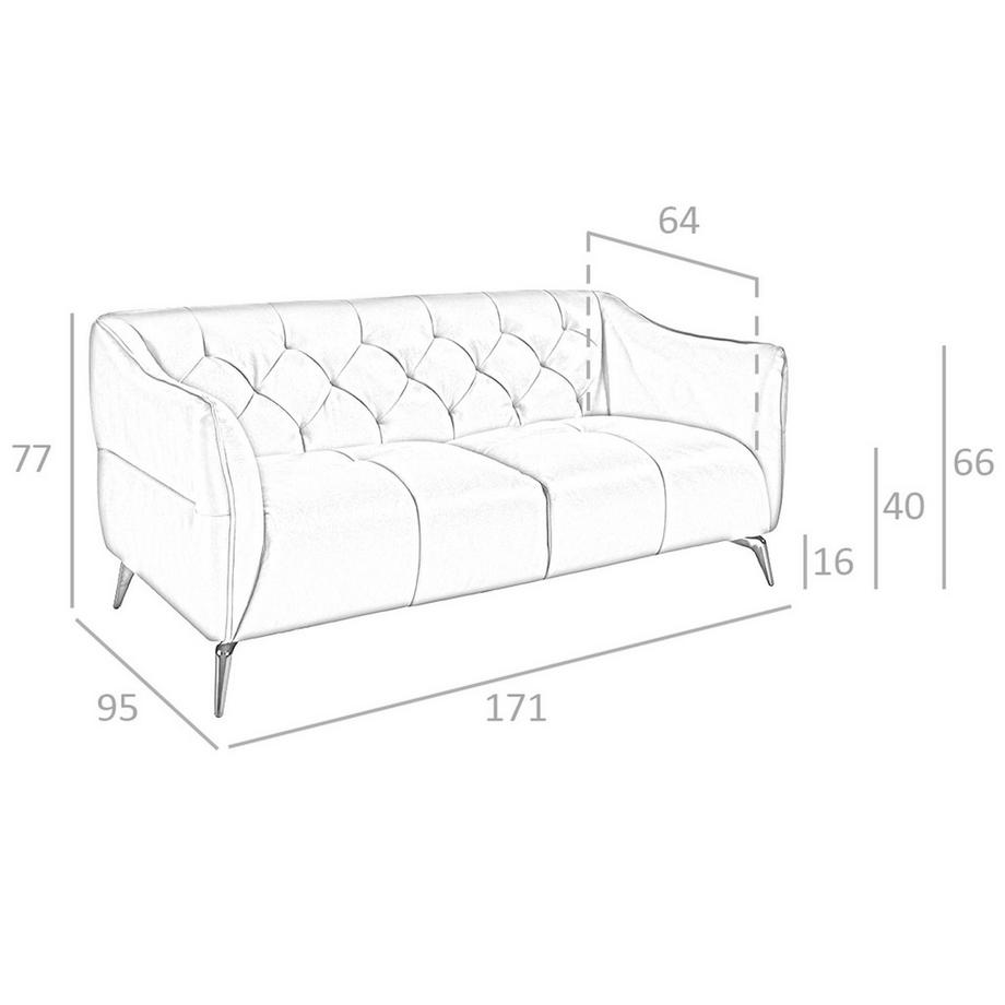 ANGEL CERDA Chester 2-Sitzer Sofa ausem Leder  
