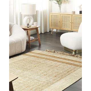 Beliani Tapis en Jute Boho ORTAOBA  