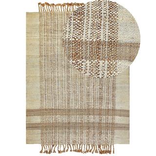 Beliani Tapis en Jute Boho ORTAOBA  