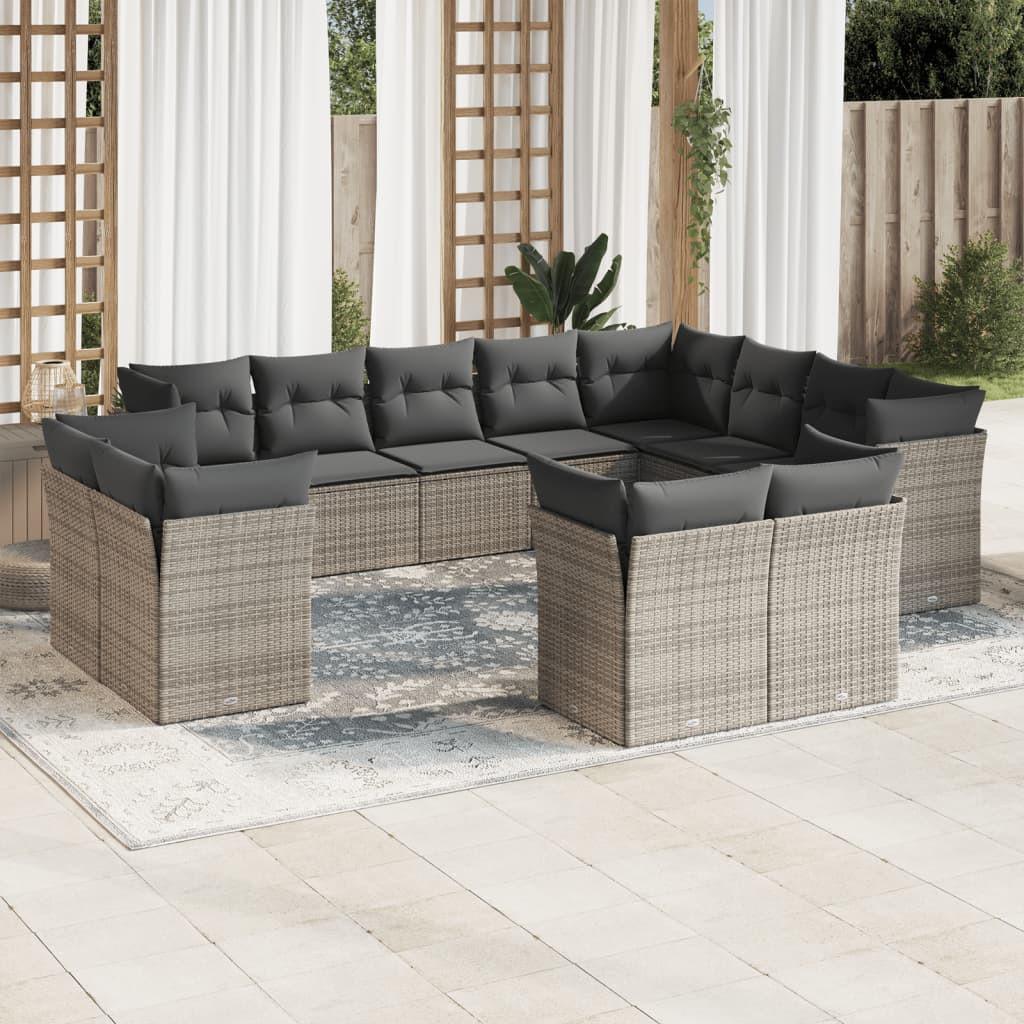 VidaXL set divano da giardino Polirattan  