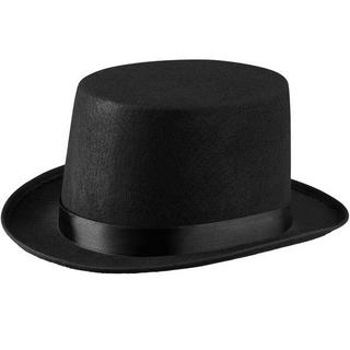 Tectake  Chapeau haut-de-forme noir classique 