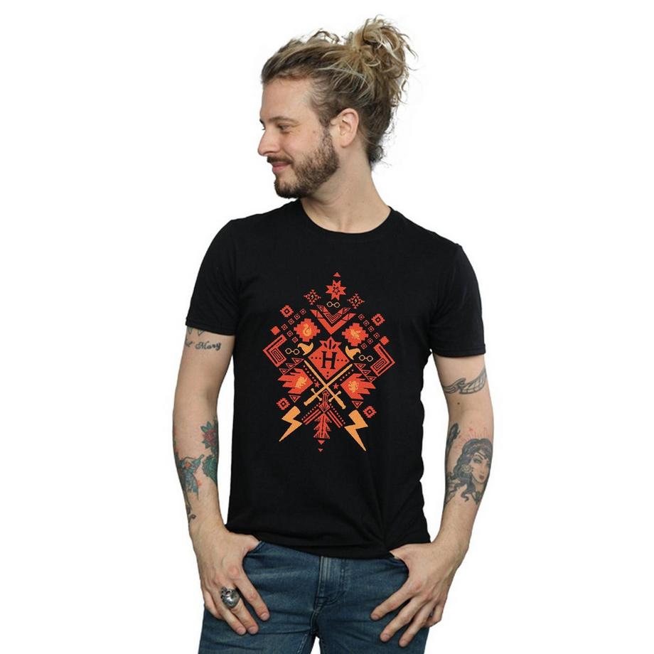 Harry Potter Aztec H Bedrucktes T-Shirt  