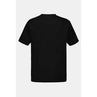 JP1880  T-shirt basic con scollo a V nero 