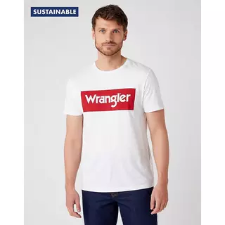 Wrangler Kurzarm Logo T-shirt  Weiss