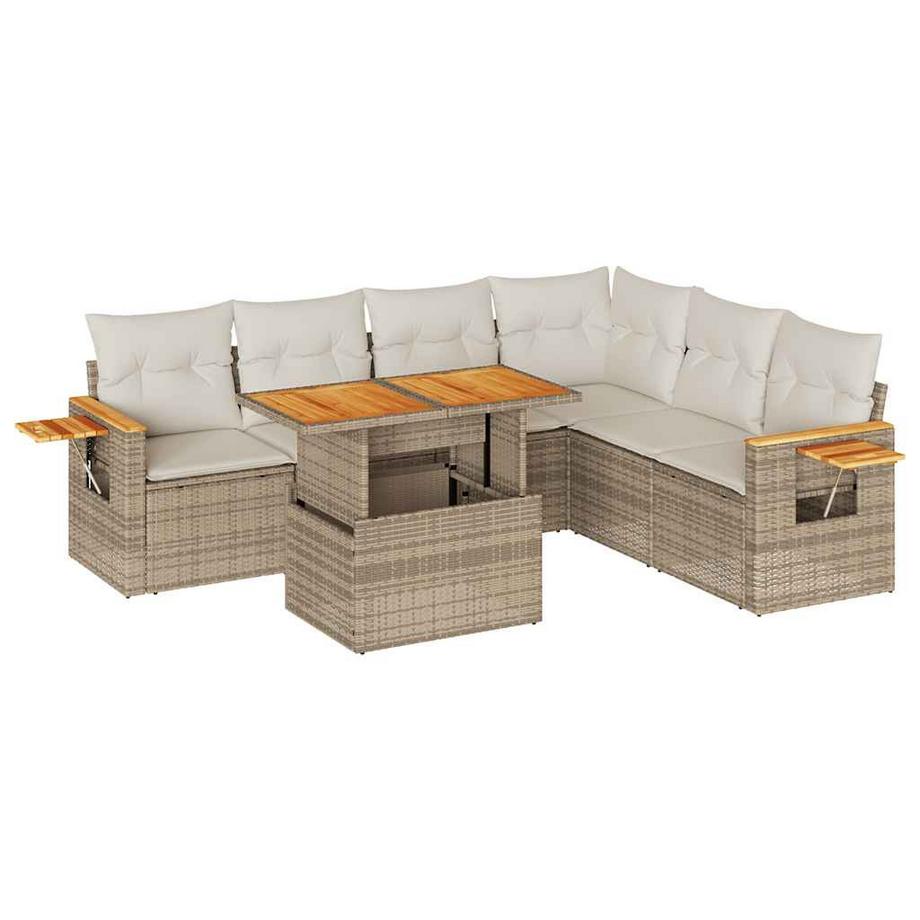 Ensemble de canapés de jardin rotin synthétique