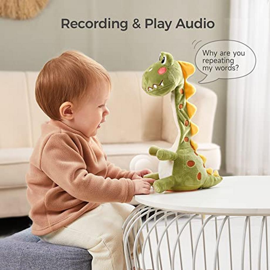 Activity-board  Jouets musicaux électroniques en peluche de dinosaure, avec enregistrement, répétition de conversation, chant, dinosaure, cadeaux pour bébé 