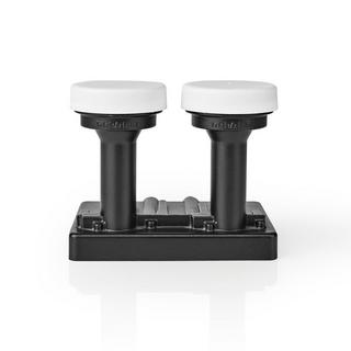 Nedis  LNB | Twin Monoblock 6.0° | Ausgangsstecker: 2x F-Stecker | Rauschfaktorbereich: 0.85 dB | Konvertierungsgewinn: 52 - 67 dB | Schwarz | Geeignet für: Astra+ / Hotbird 