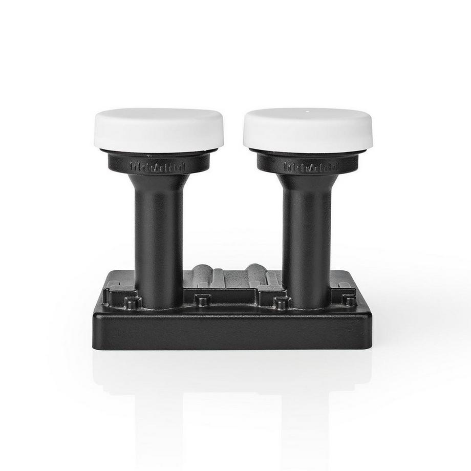 Nedis  LNB | Twin Monoblock 6.0° | Ausgangsstecker: 2x F-Stecker | Rauschfaktorbereich: 0.85 dB | Konvertierungsgewinn: 52 - 67 dB | Schwarz | Geeignet für: Astra+ / Hotbird 