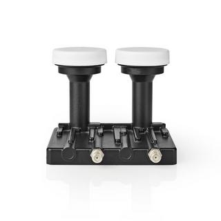Nedis  LNB | Twin Monoblock 6.0° | Ausgangsstecker: 2x F-Stecker | Rauschfaktorbereich: 0.85 dB | Konvertierungsgewinn: 52 - 67 dB | Schwarz | Geeignet für: Astra+ / Hotbird 