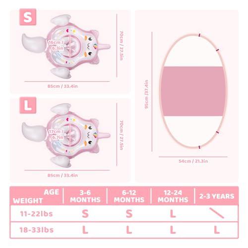 Activity-board  Schwimmring Baby mit UPF50+ Sonnendach, Schwimmhilfe Baby für den Pool, verstellbarer Sicherheitssitz 